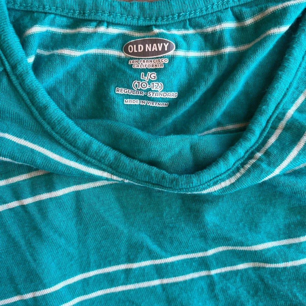 Old Navy Cold Shoulder Maxi Dress Kids Girls Large Reg Multicolor Striped Casual
